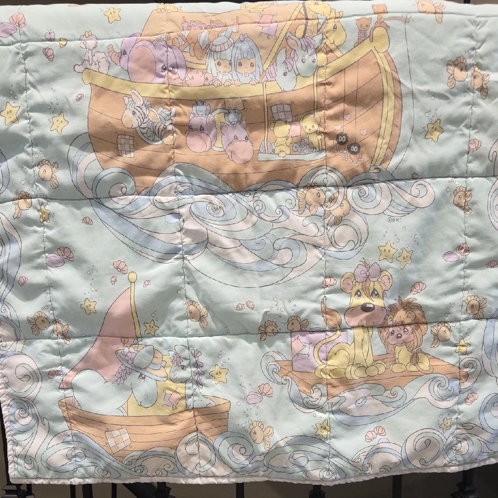 Vintage Precious Moments Pastel NOAHS ARK quilt